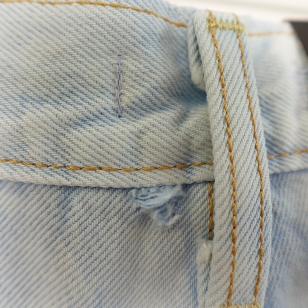 ❌SOLD❌ LEVI'S Wedgie Straight Jeans Light Blue Acid wash High Rise Denim 25X26 - Picture 13 of 14
